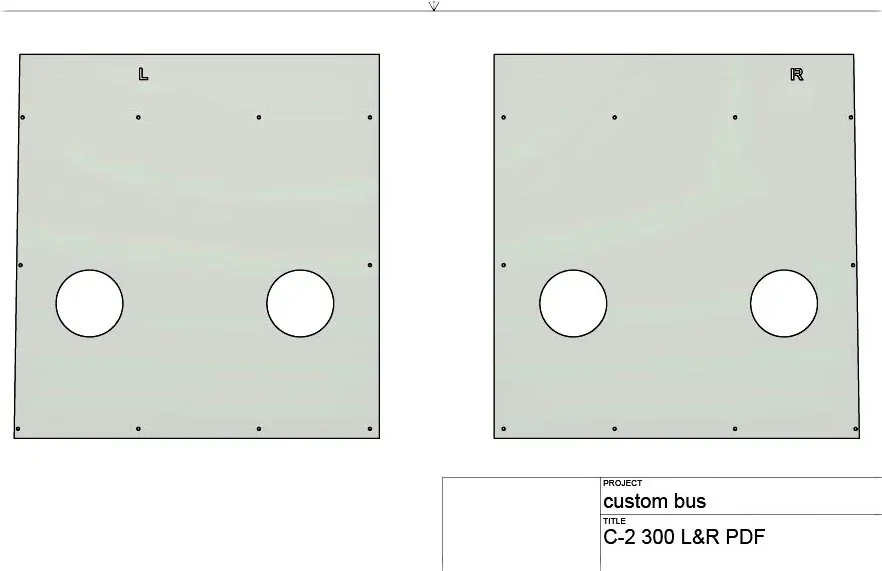 C2-300L C2 Body Left Rear Lower Tag Panel - Thomas replacement part #C2-300L