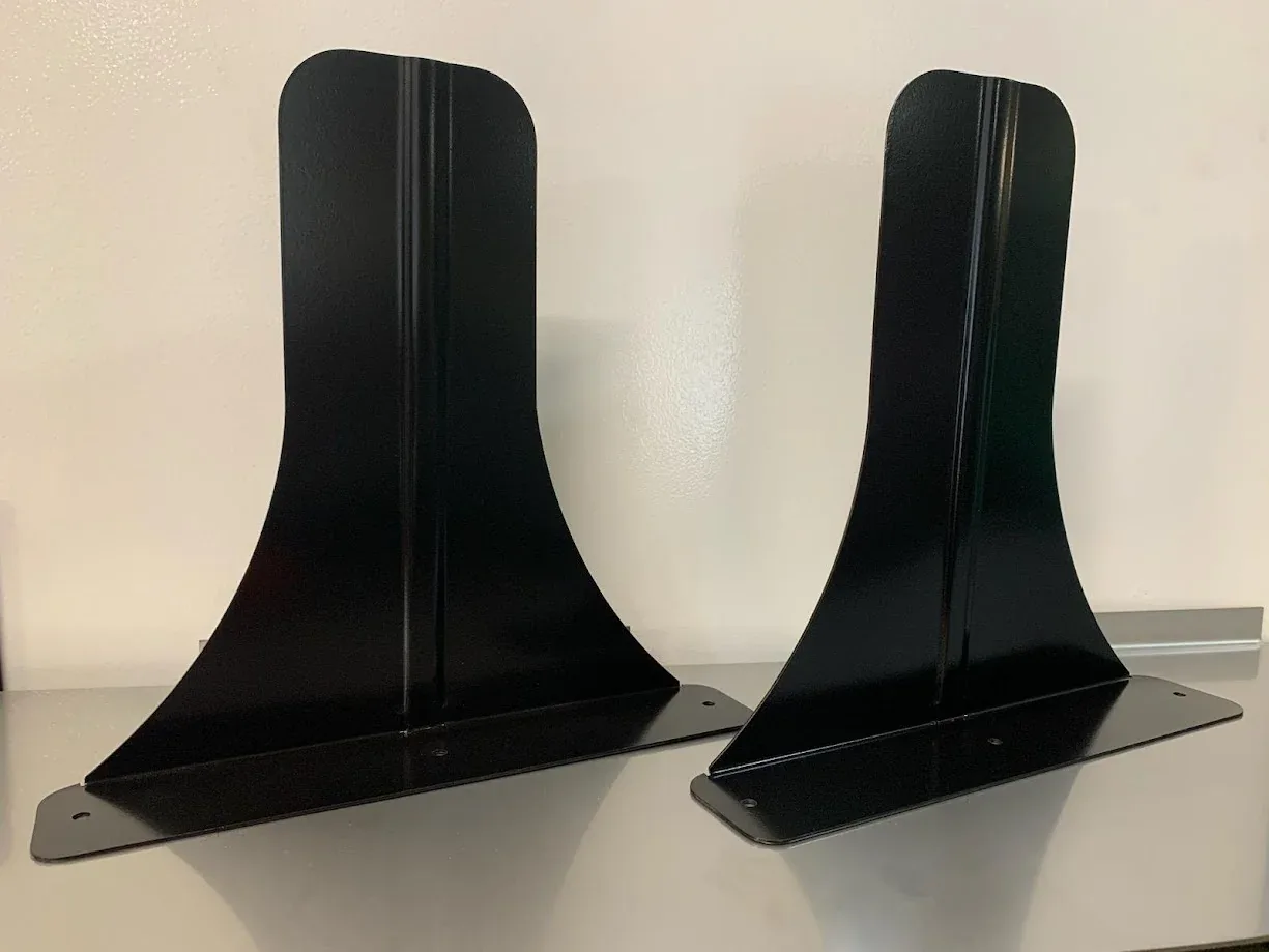 CB06 Trash Can Mounting Bracket Powder Coated Black - Universal/Multi-fit replacement part #CB06
