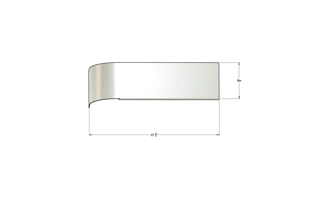 CO-301L Collins Rear Lower Tag Panel to Bumper Left. - Collins replacement part #CO-301L