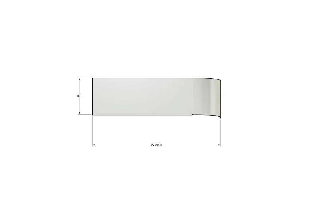 CO-301R Collins Rear Lower Tag Panel to Bumper Right. - Collins replacement part #CO-301R