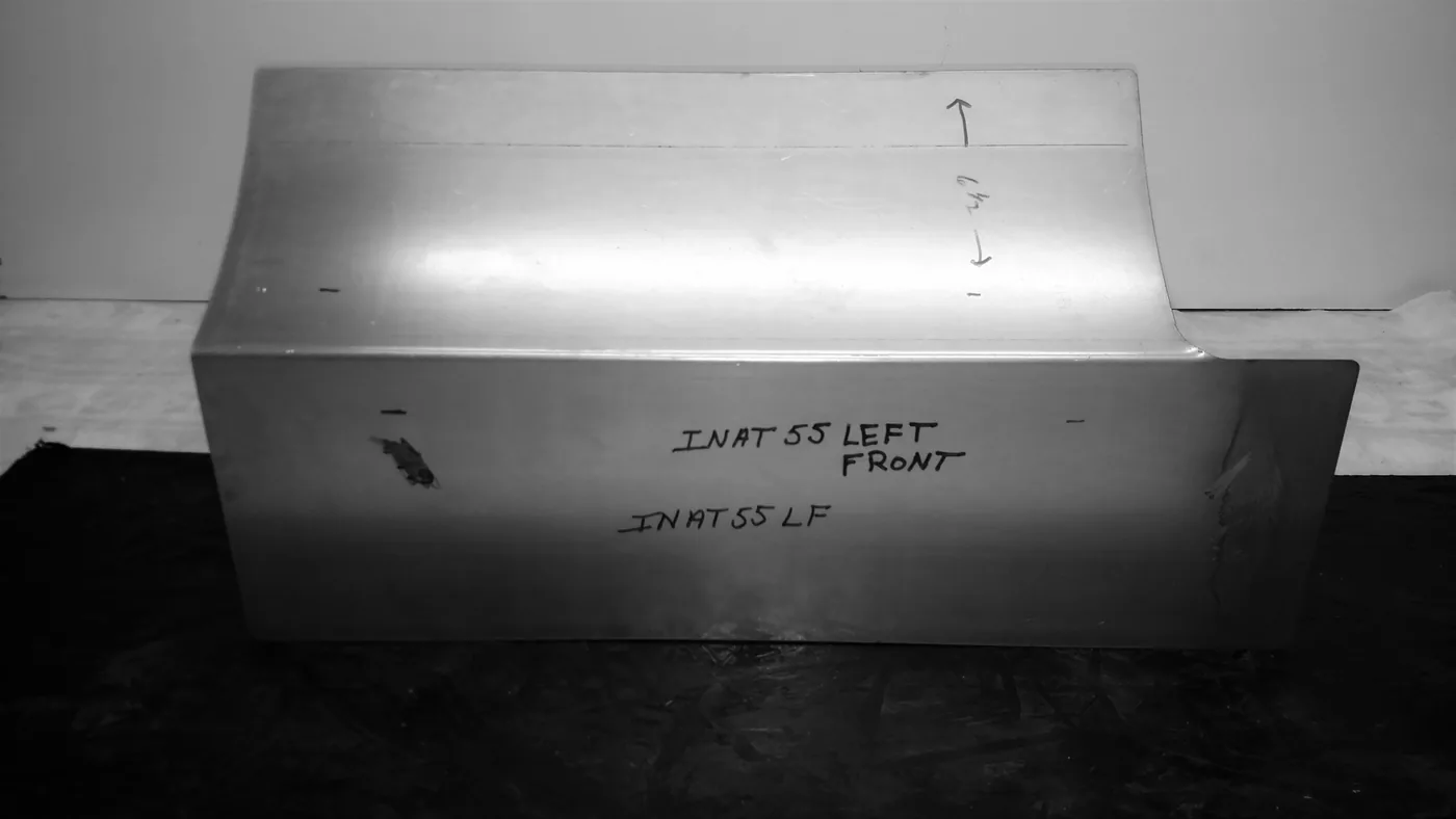 INAT55LF Left Front Wheel Well repair. - International/Amtran replacement part #INAT55LF