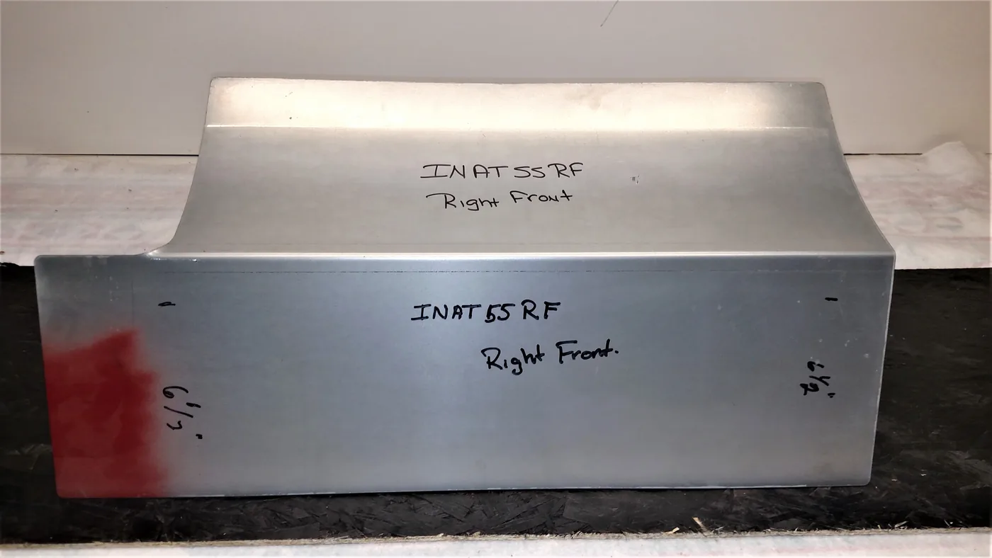 INAT55RF Right Front Wheel Well repair - International/Amtran replacement part #INAT55RF