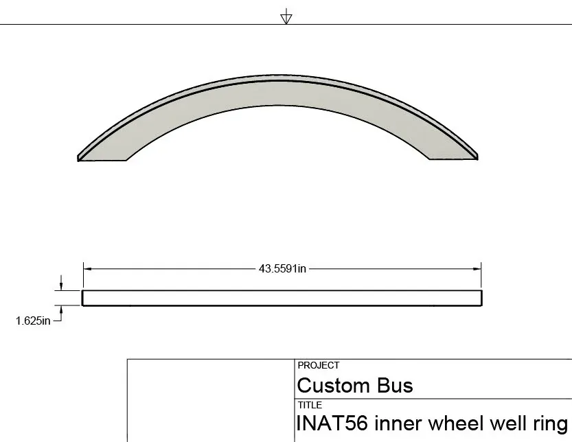 INAT56 Wheel Well Inner Panel Ring - International/Amtran replacement part #INAT56