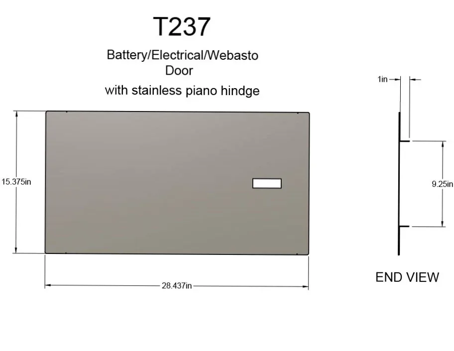 T237 Thomas Battery Box Door - Thomas replacement part #T237