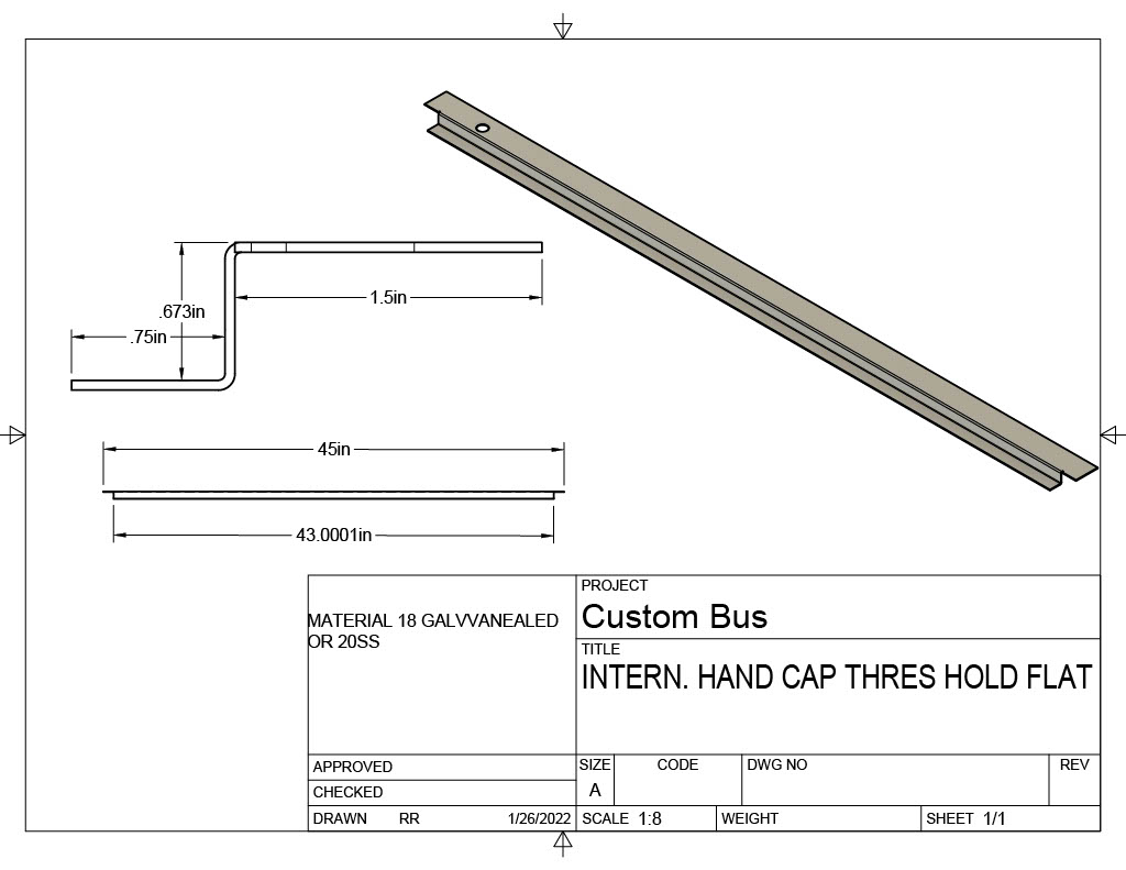 INAT113   Handicap door frame threshold repair cap